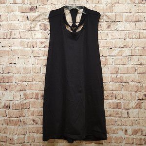 Recycled Karma Tank Top with Braided Back Black Size Small